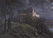 Oehme, Ernst Ferdinand, Burg Scharfenberg by Night